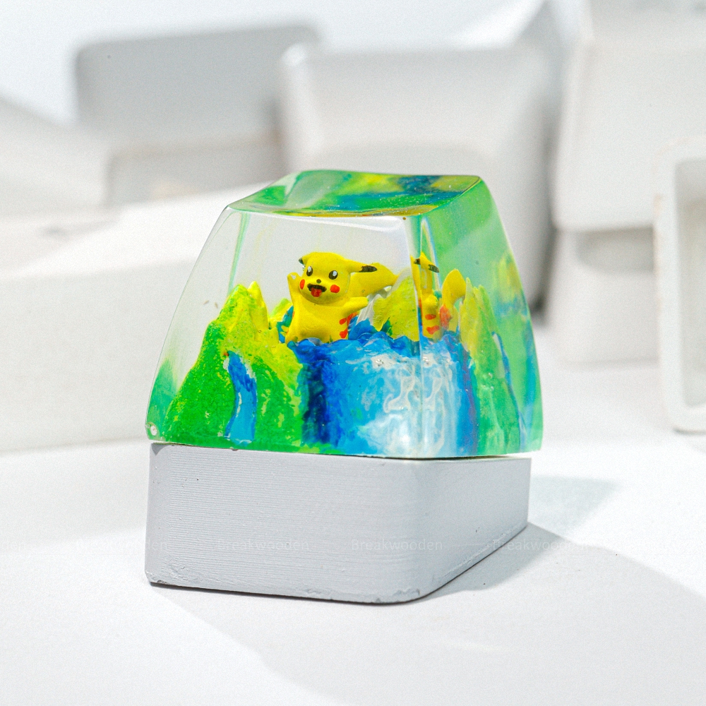 Pokemon - Pikachu Artisan Keycap Breakwooden 8