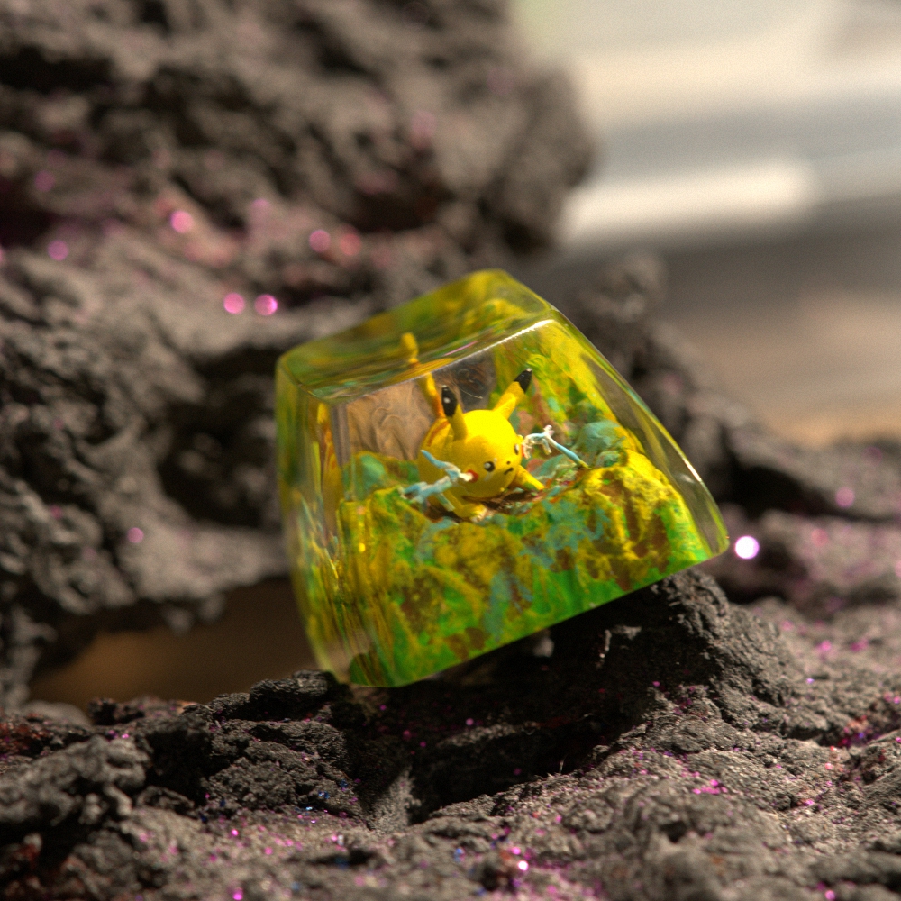 Pokemon - Pikachu Artisan Keycap Breakwooden 9