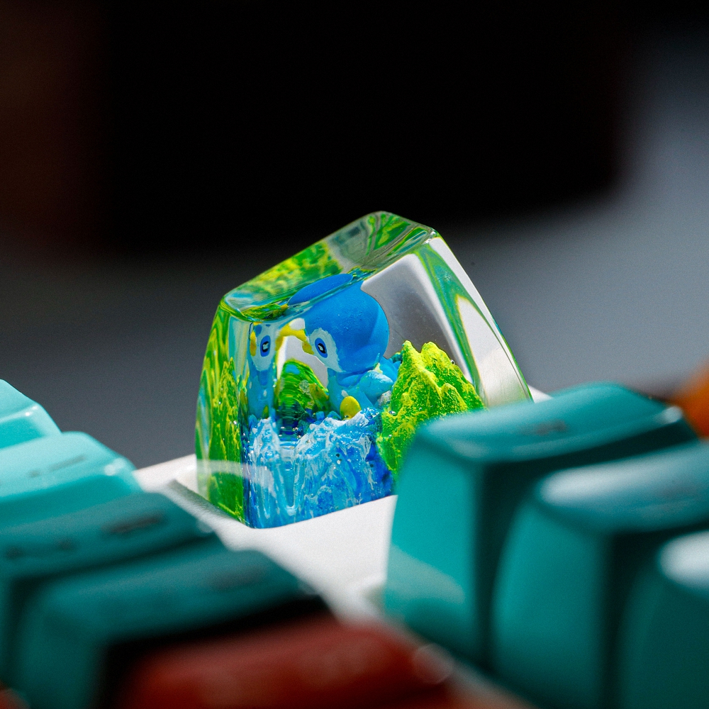 Pokemon - Piplup Artisan Keycap Breakwooden 2