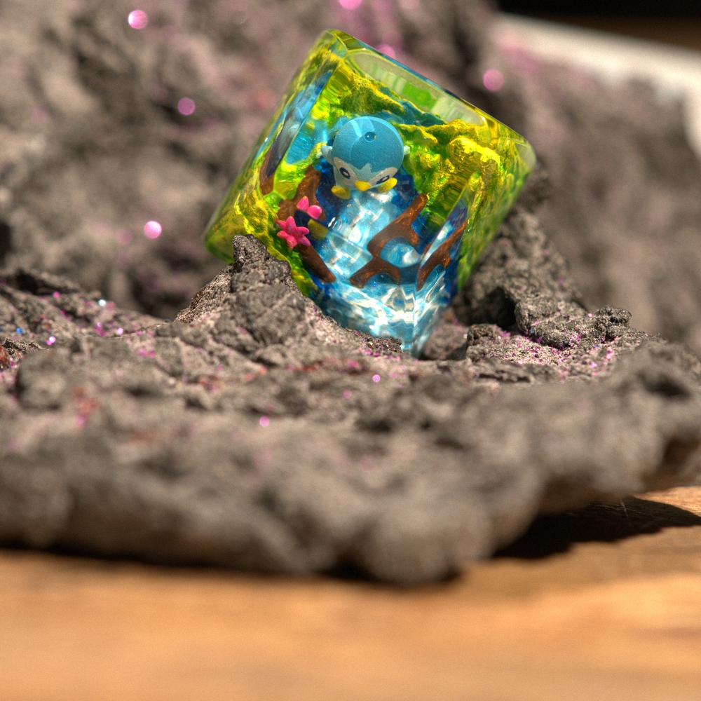 Pokemon - Piplup Artisan Keycap Breakwooden 3