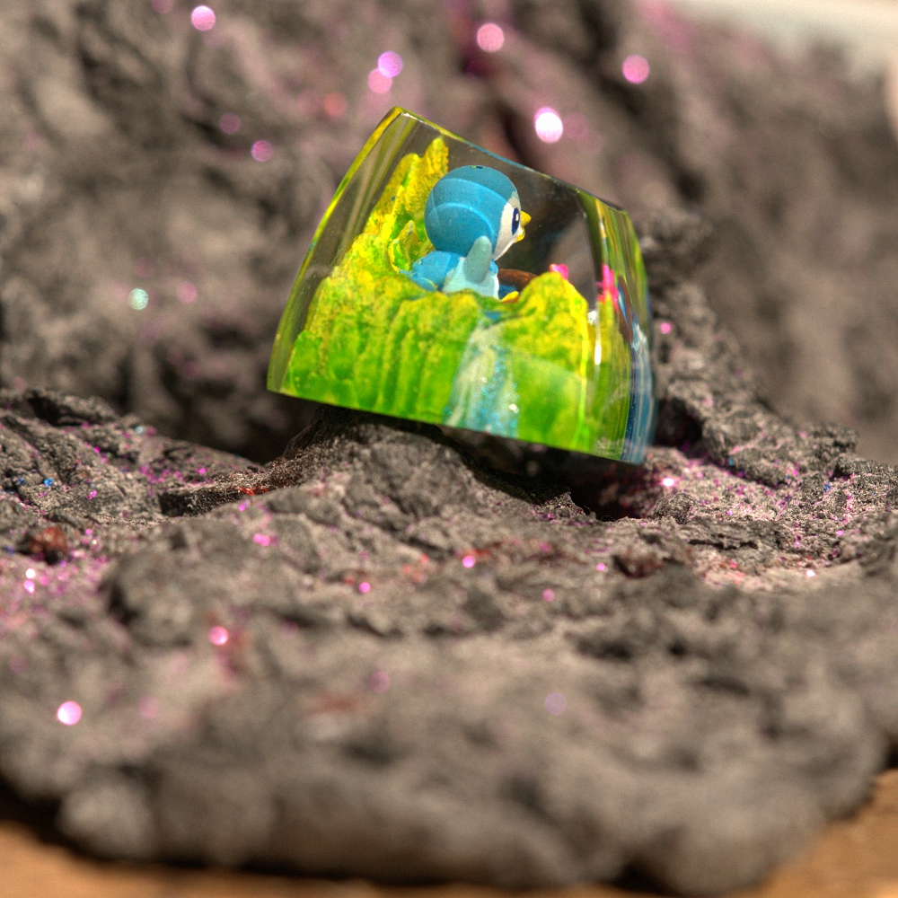 Pokemon - Piplup Artisan Keycap Breakwooden 3