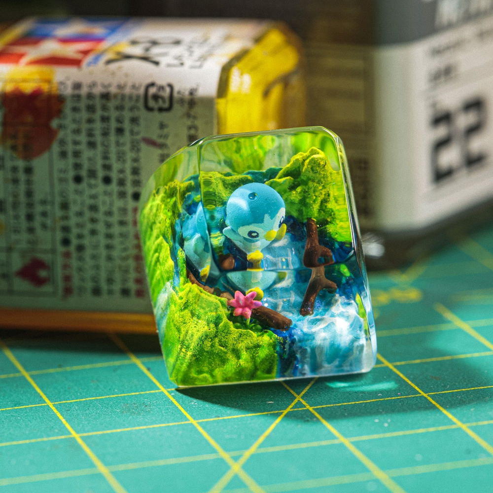 Pokemon - Piplup Artisan Keycap Breakwooden 4
