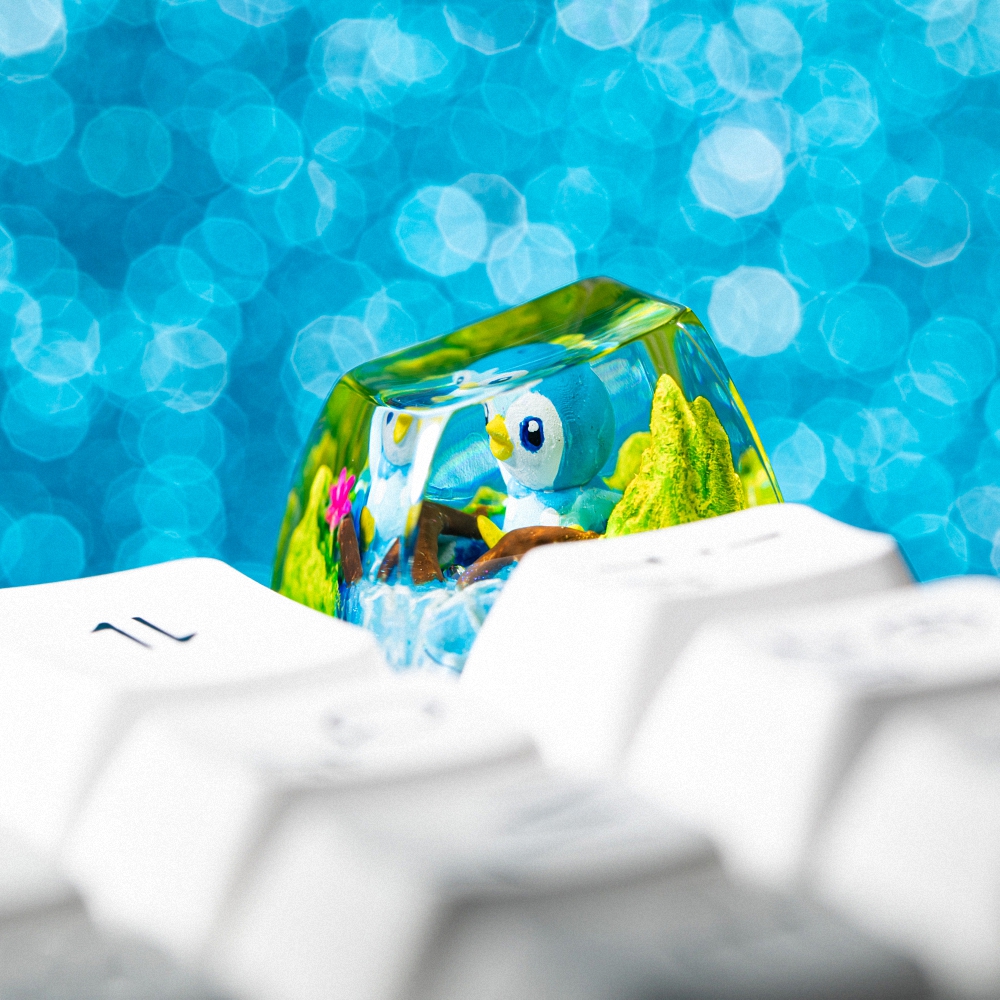 Pokemon - Piplup Artisan Keycap Breakwooden 5