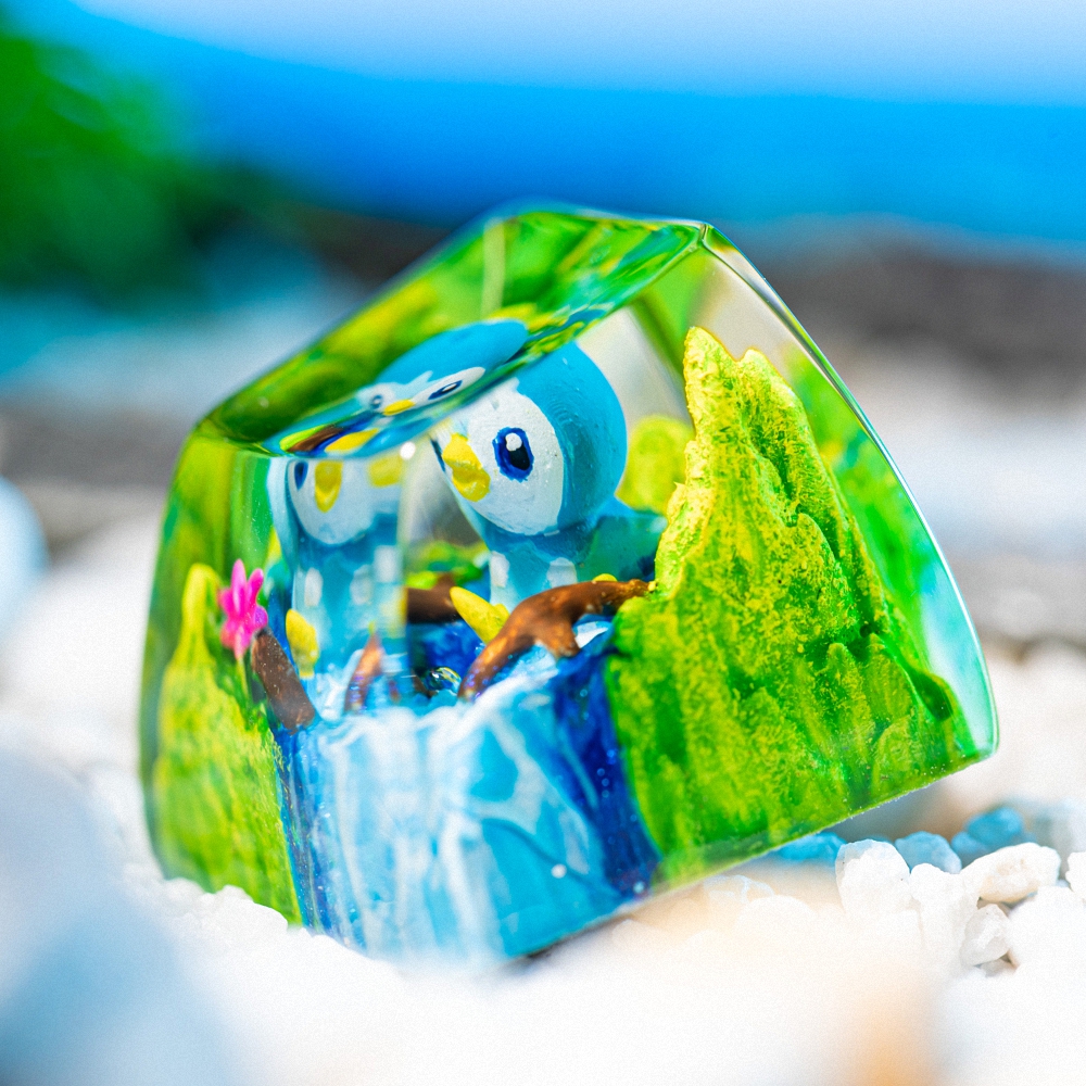 Pokemon - Piplup Artisan Keycap Breakwooden 5