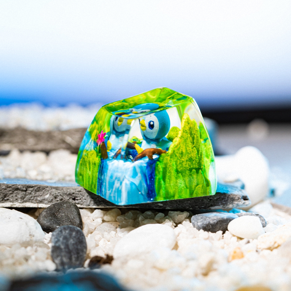Pokemon - Piplup Artisan Keycap Breakwooden 5