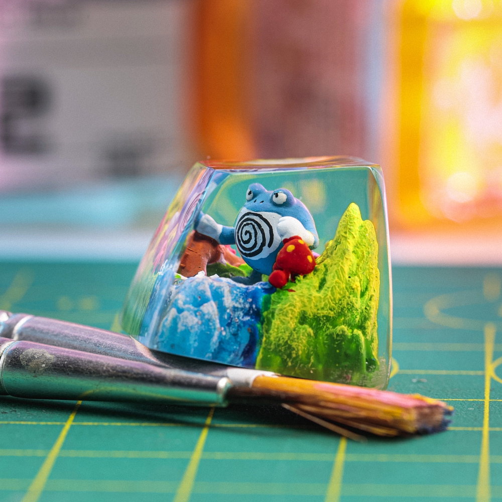 Pokemon - Poliwrath Artisan Keycap Breakwooden