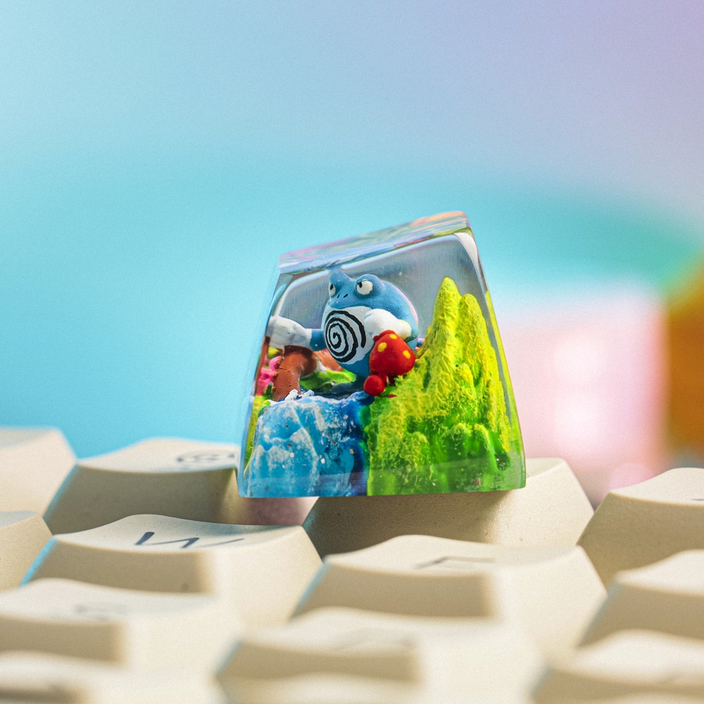 Pokemon - Poliwrath Artisan Keycap Breakwooden 2