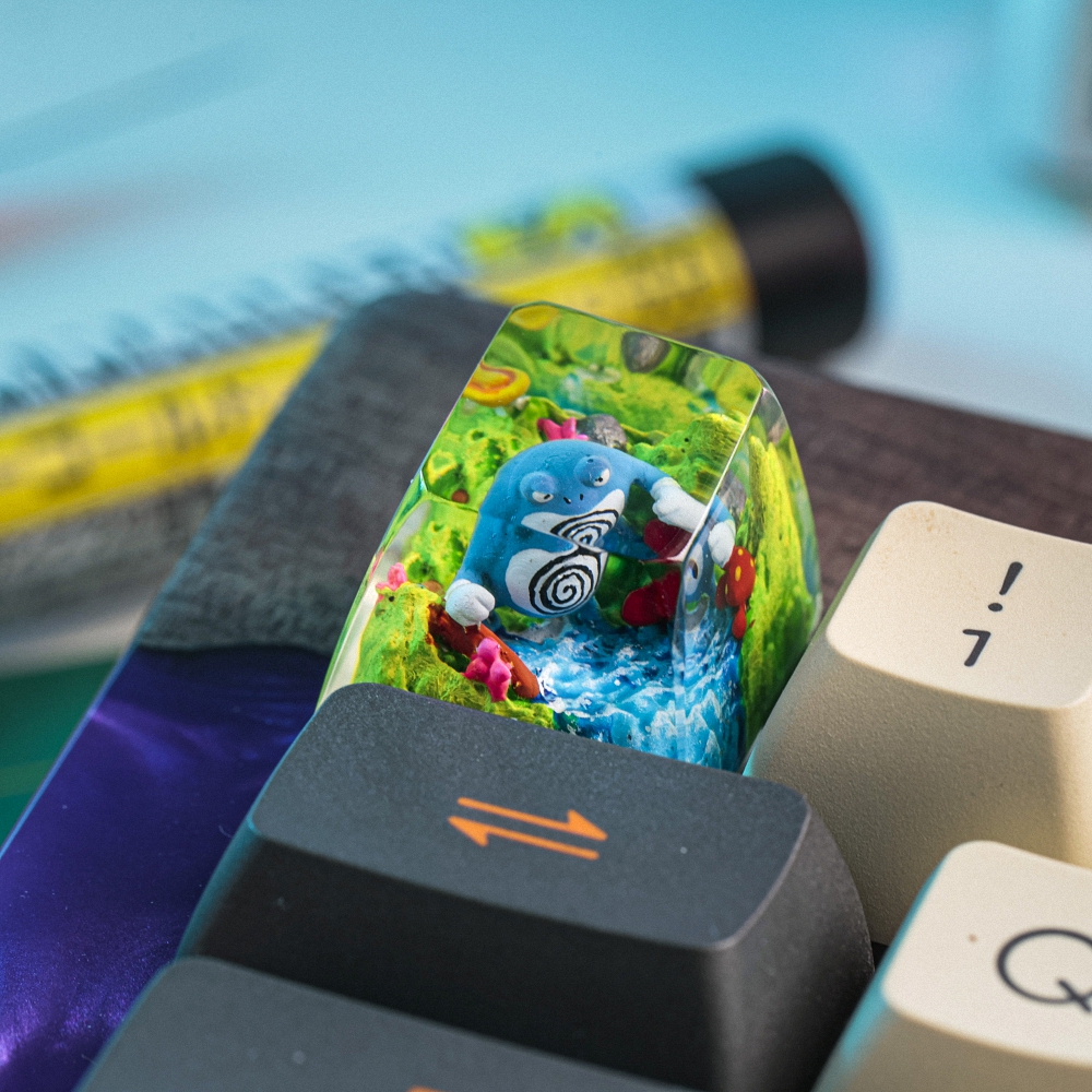 Pokemon - Poliwrath Artisan Keycap Breakwooden 2