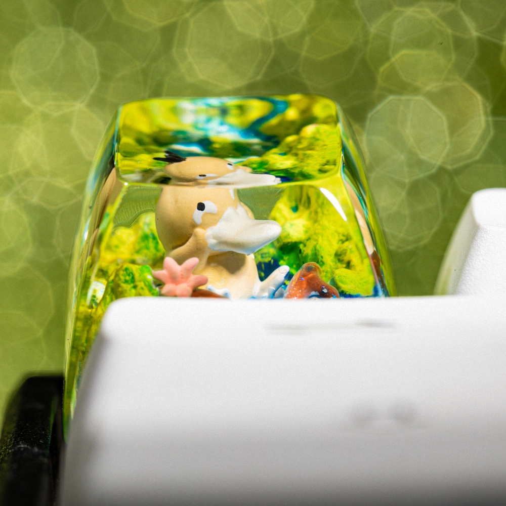 Pokemon - Psyduck Artisan Keycap Breakwooden 10