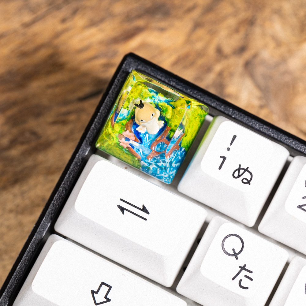 Pokemon - Psyduck Artisan Keycap Breakwooden 10