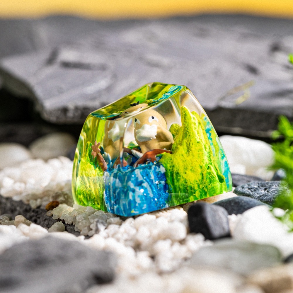 Pokemon - Psyduck Artisan Keycap Breakwooden 10