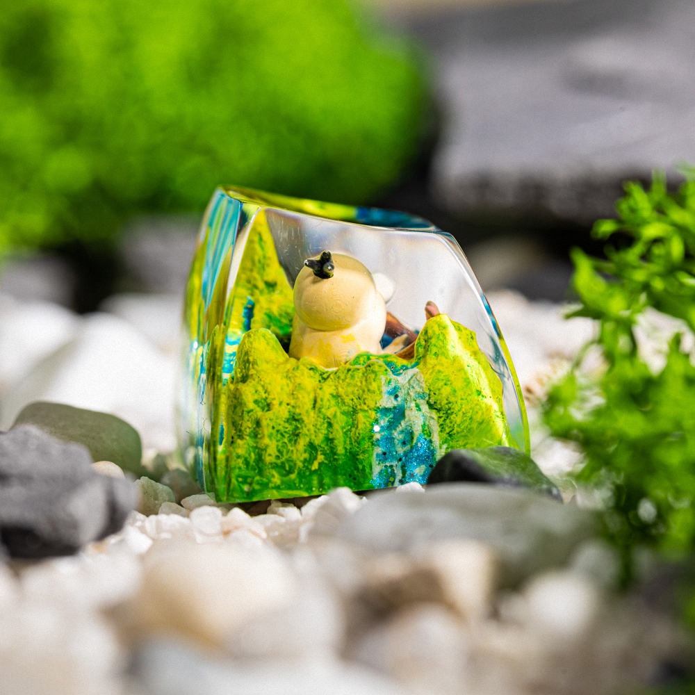 Pokemon - Psyduck Artisan Keycap Breakwooden 10