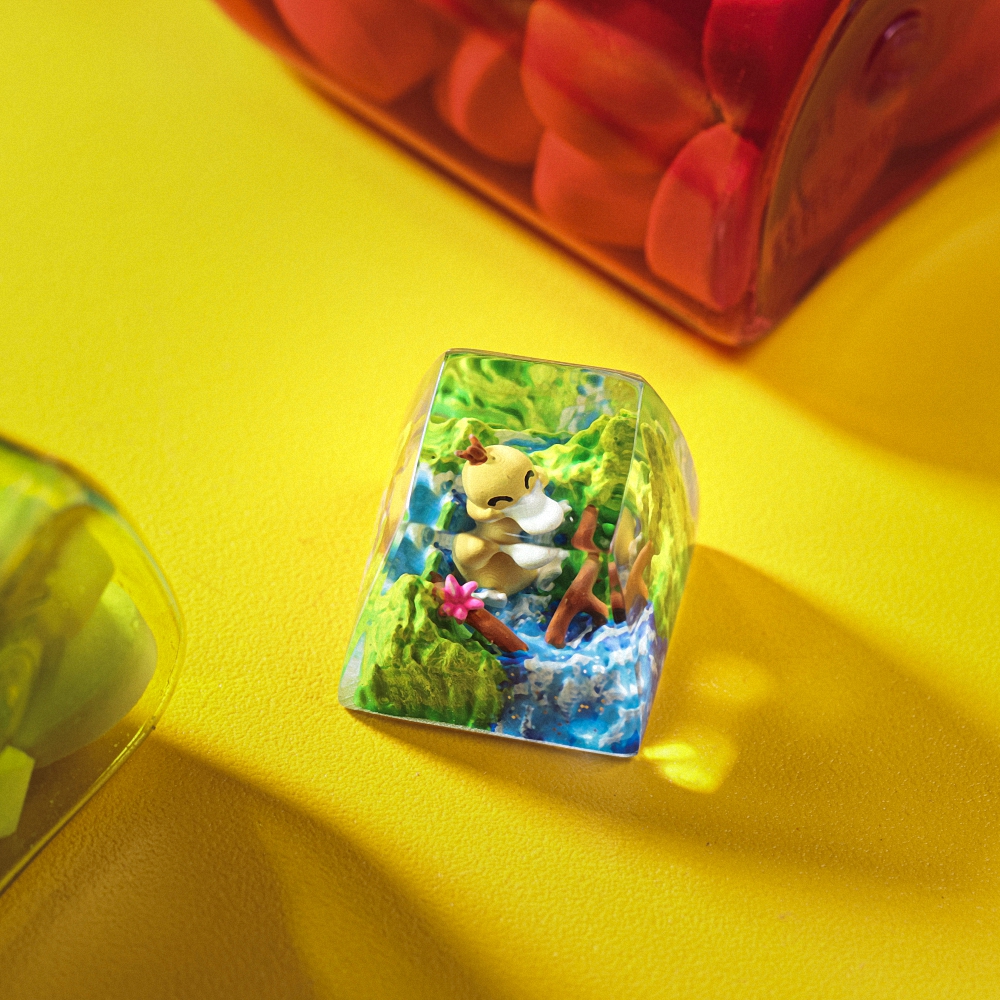 Pokemon - Psyduck Artisan Keycap Breakwooden 11