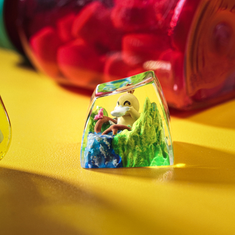 Pokemon - Psyduck Artisan Keycap Breakwooden 11