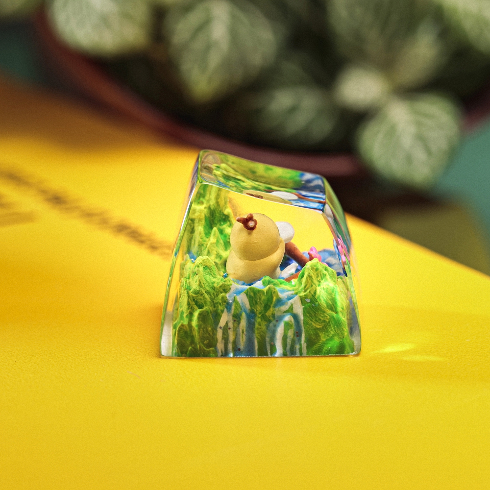 Pokemon - Psyduck Artisan Keycap Breakwooden 11