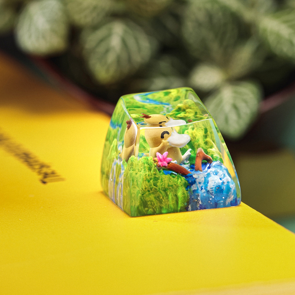 Pokemon - Psyduck Artisan Keycap Breakwooden 11