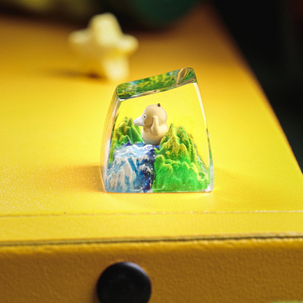 Pokemon - Psyduck Artisan Keycap Breakwooden 11