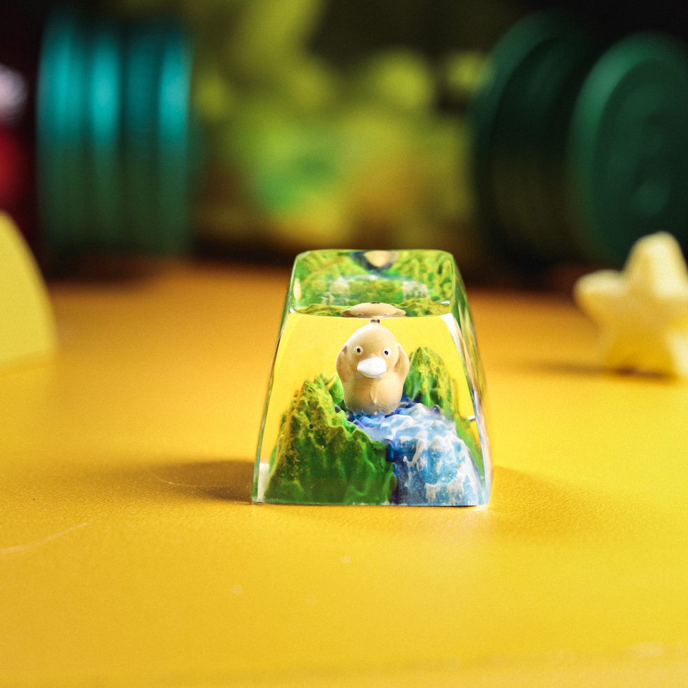 Pokemon - Psyduck Artisan Keycap Breakwooden 11