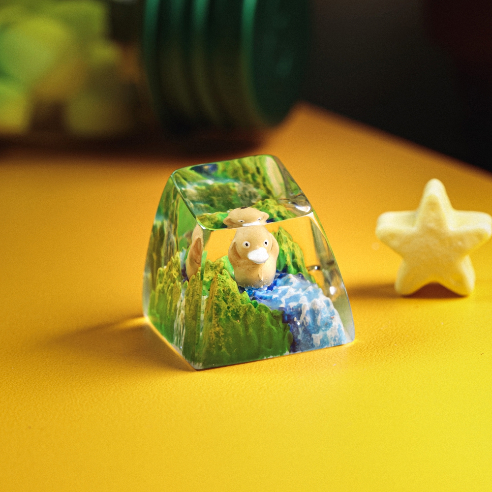 Pokemon - Psyduck Artisan Keycap Breakwooden 11