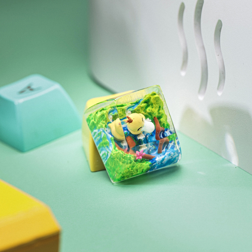 Pokemon - Psyduck Artisan Keycap Breakwooden 12