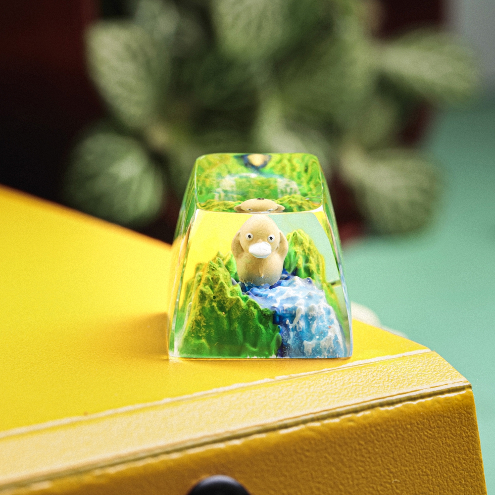 Pokemon - Psyduck Artisan Keycap Breakwooden 12