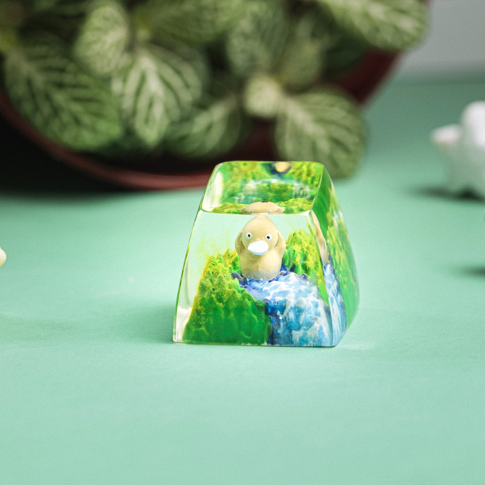 Pokemon - Psyduck Artisan Keycap Breakwooden 12