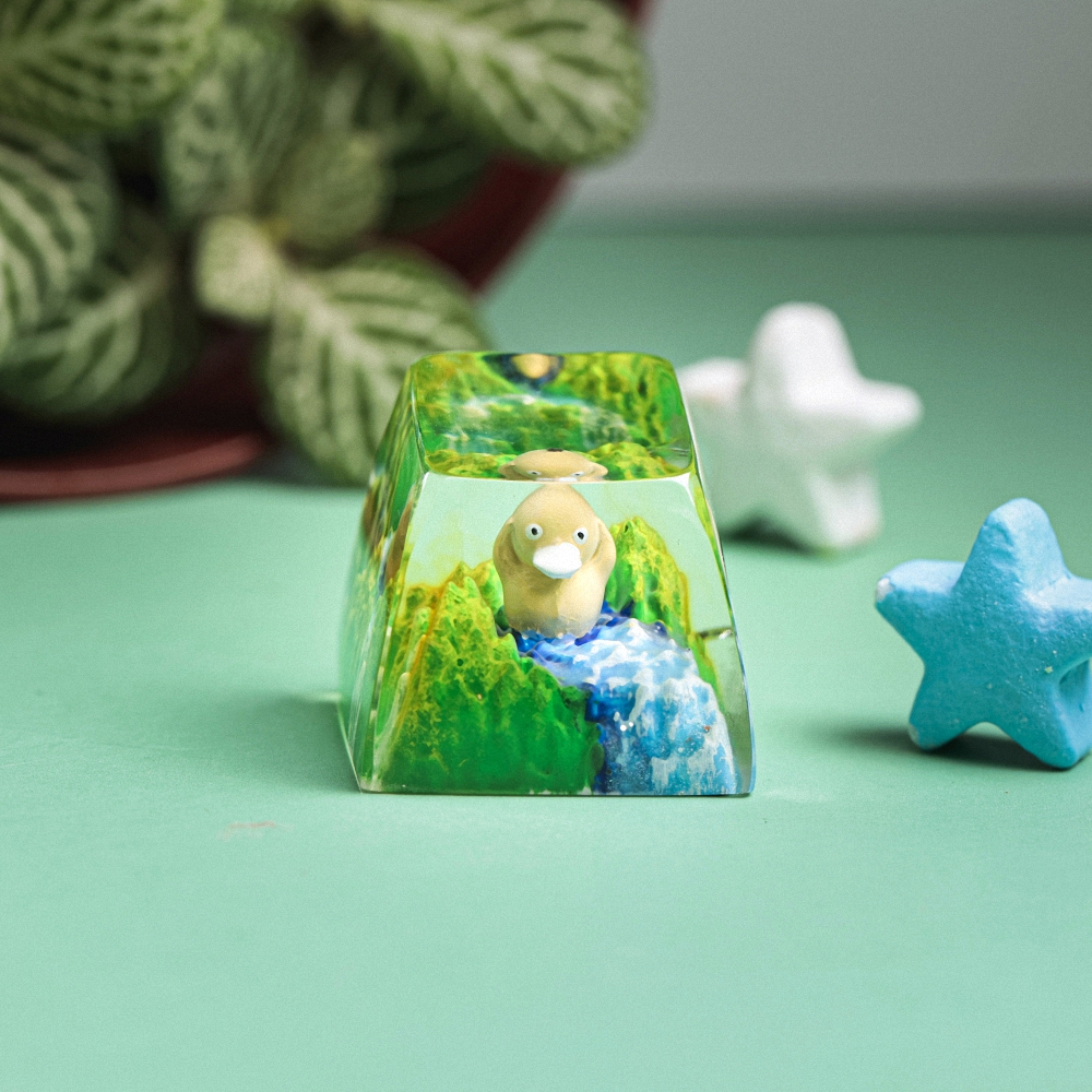 Pokemon - Psyduck Artisan Keycap Breakwooden 12