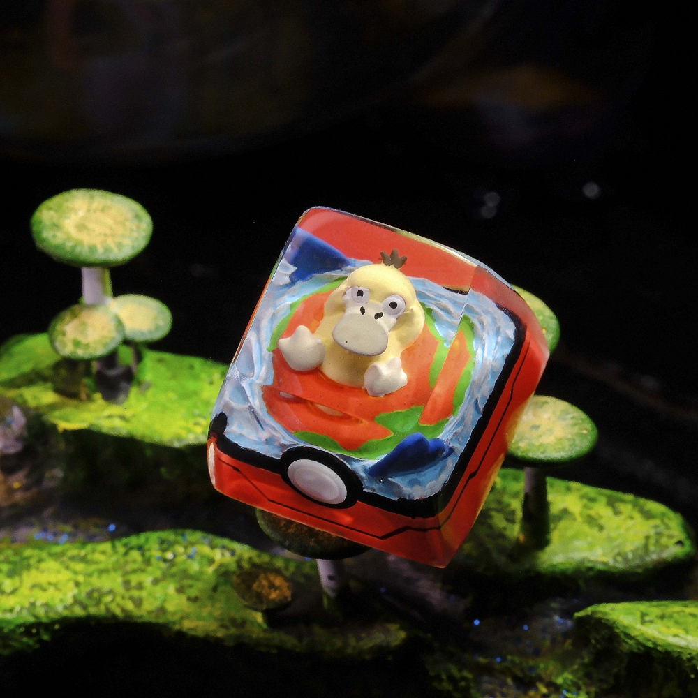 Pokemon - Psyduck Artisan Keycap Breakwooden 13