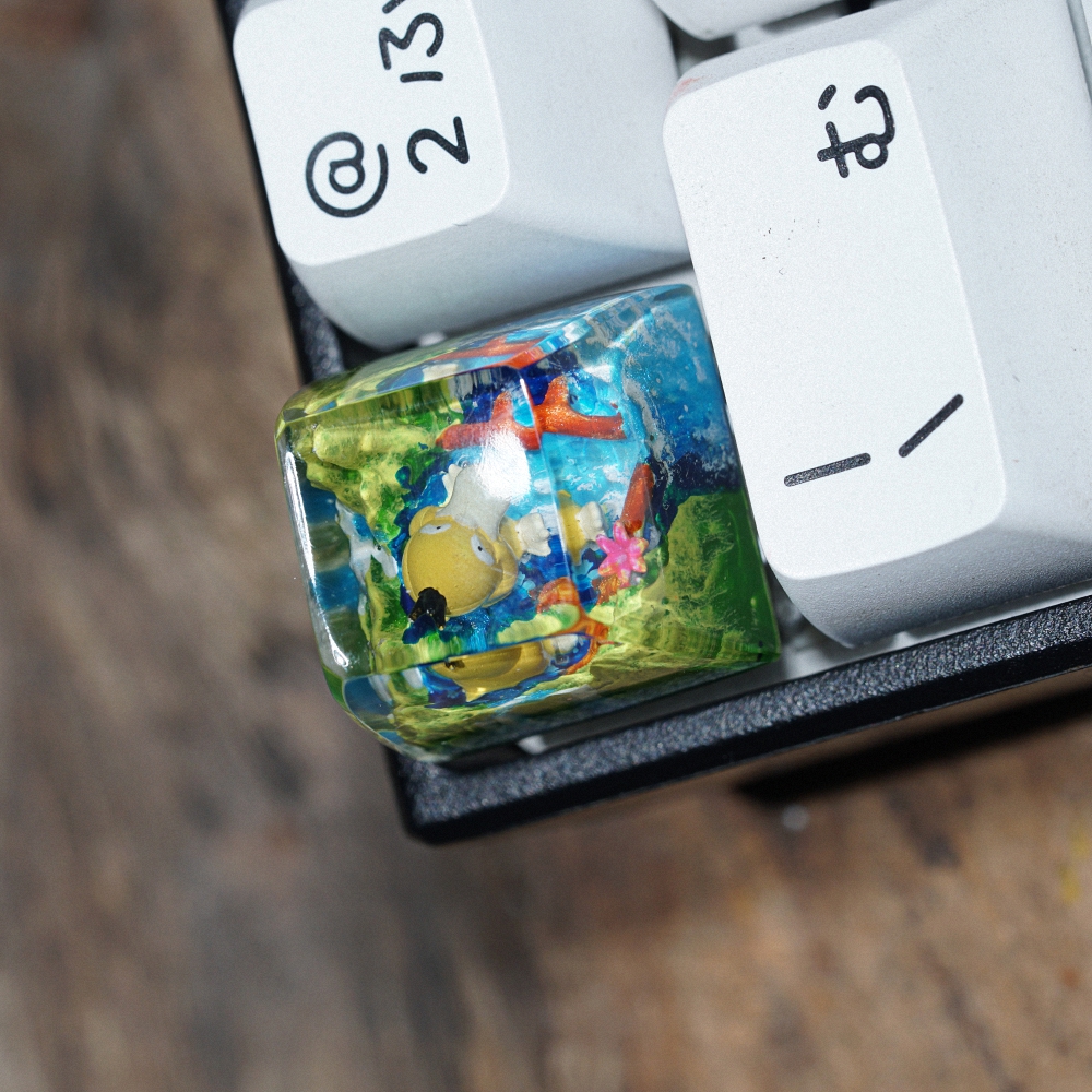 Pokemon - Psyduck Artisan Keycap Breakwooden 15