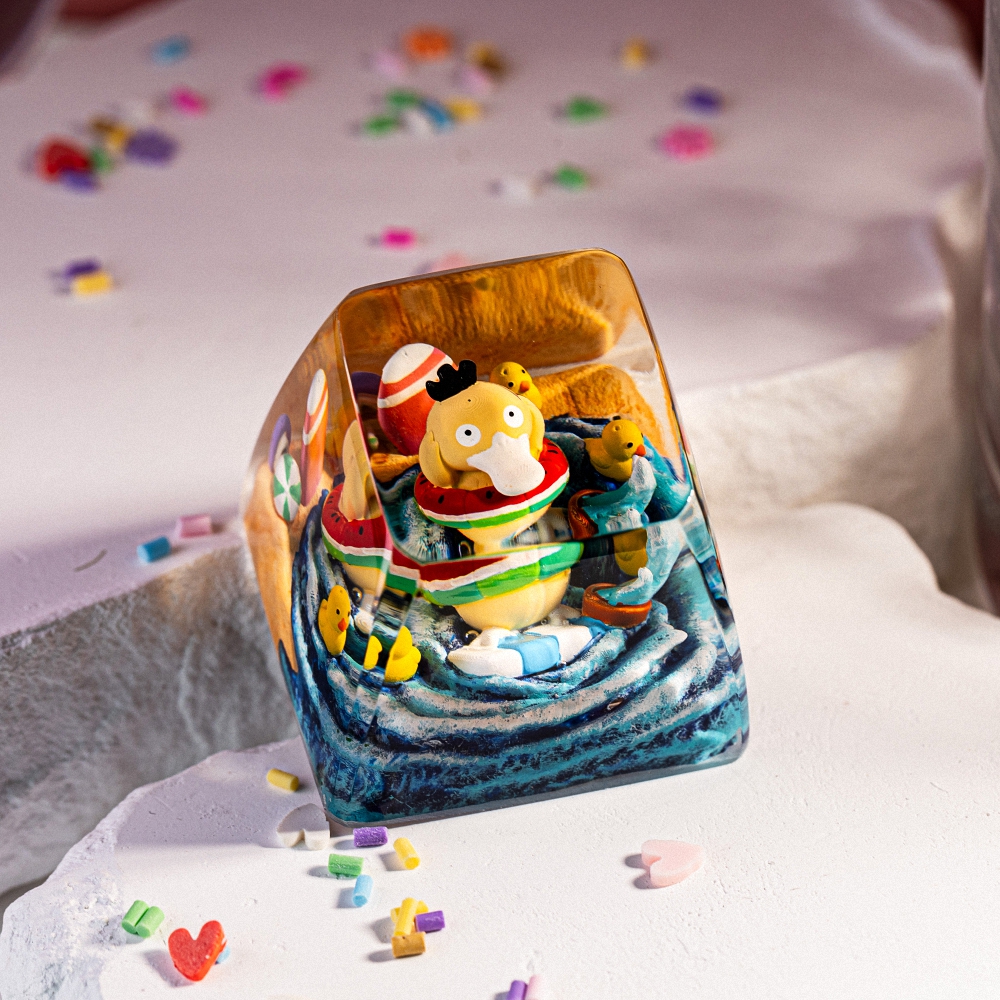 Pokemon - Psyduck Artisan Keycap Breakwooden 17