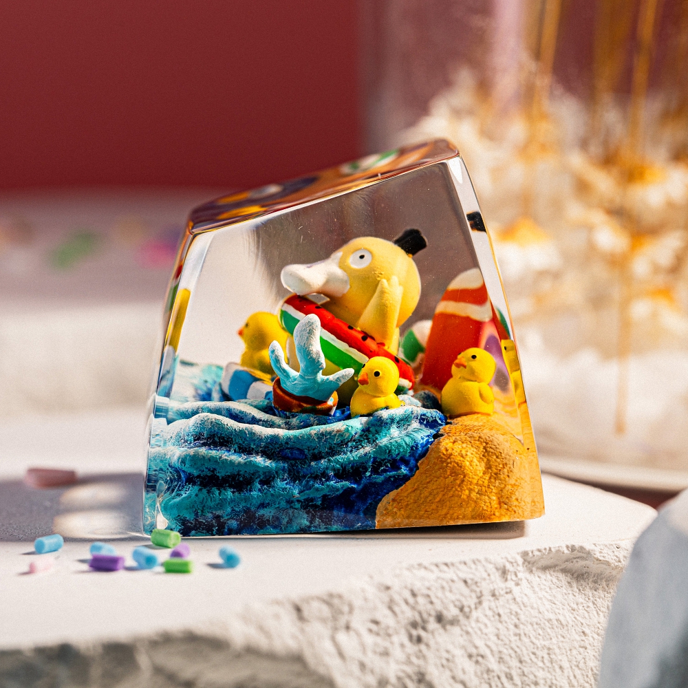 Pokemon - Psyduck Artisan Keycap Breakwooden 17