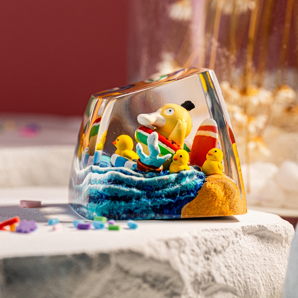 Pokemon - Psyduck Artisan Keycap Breakwooden 17