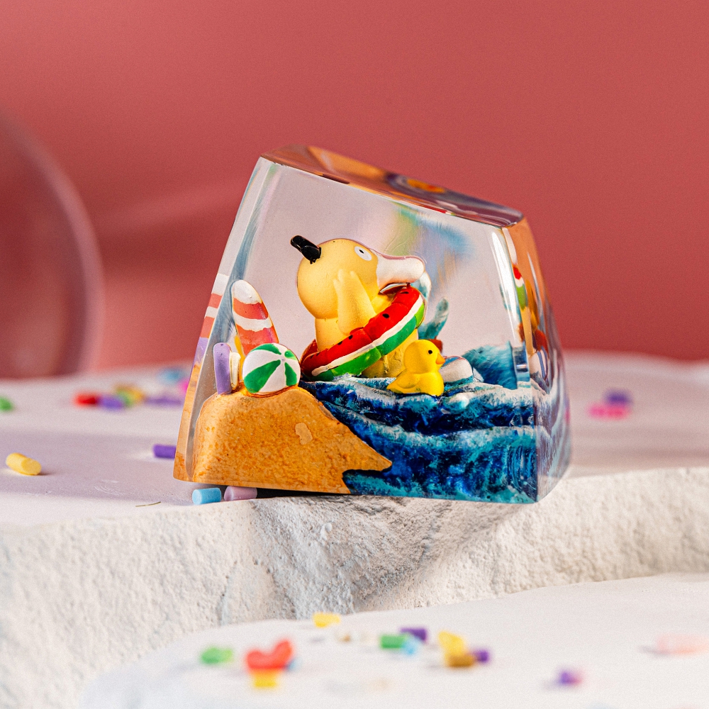 Pokemon - Psyduck Artisan Keycap Breakwooden 17