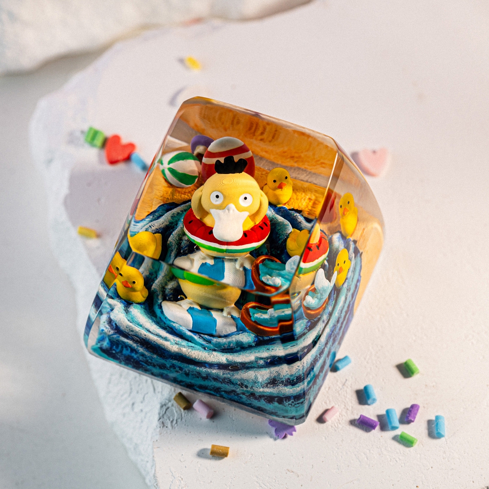 Pokemon - Psyduck Artisan Keycap Breakwooden 17