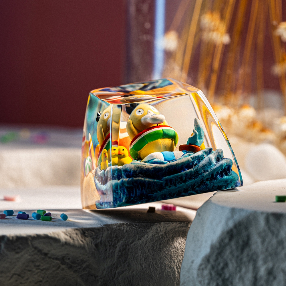 Pokemon - Psyduck Artisan Keycap Breakwooden 17