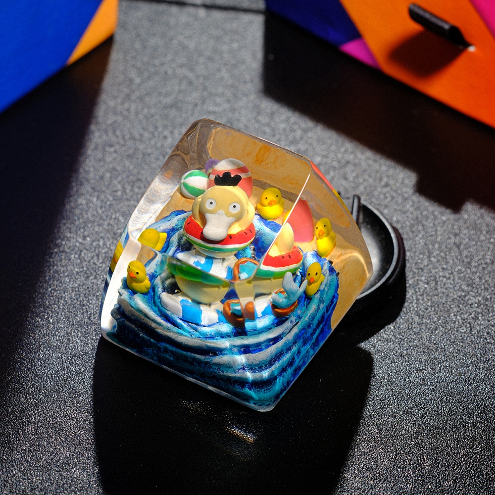 Pokemon - Psyduck Artisan Keycap Breakwooden 18