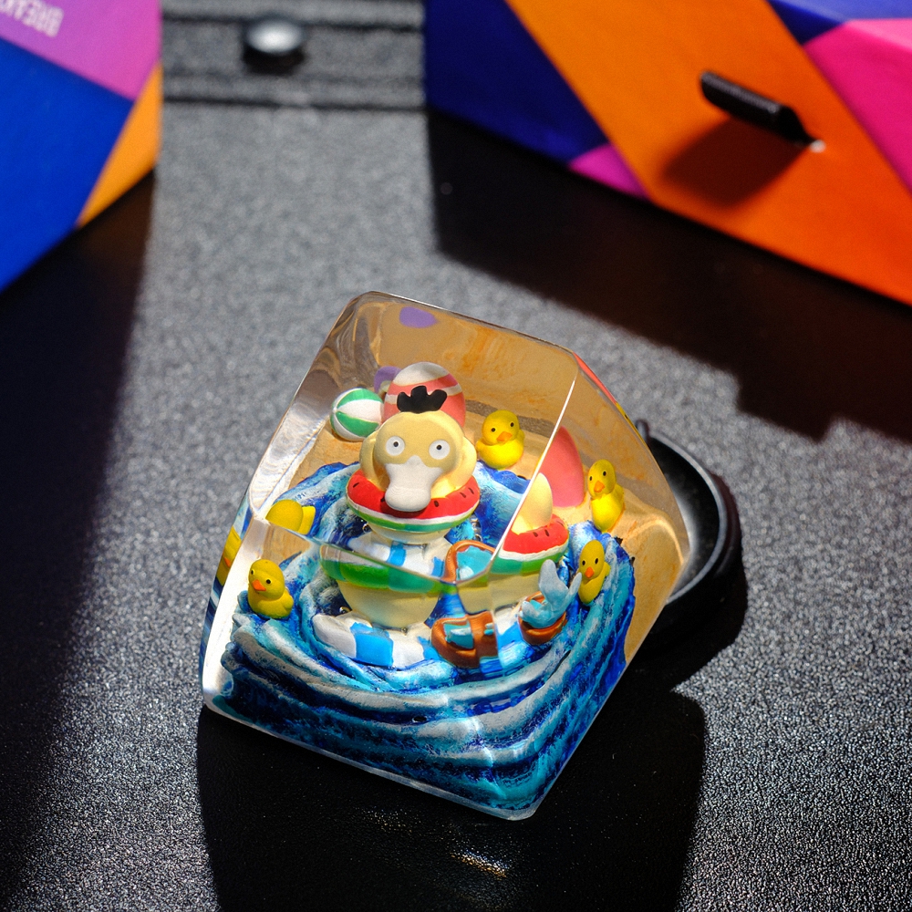 Pokemon - Psyduck Artisan Keycap Breakwooden 18