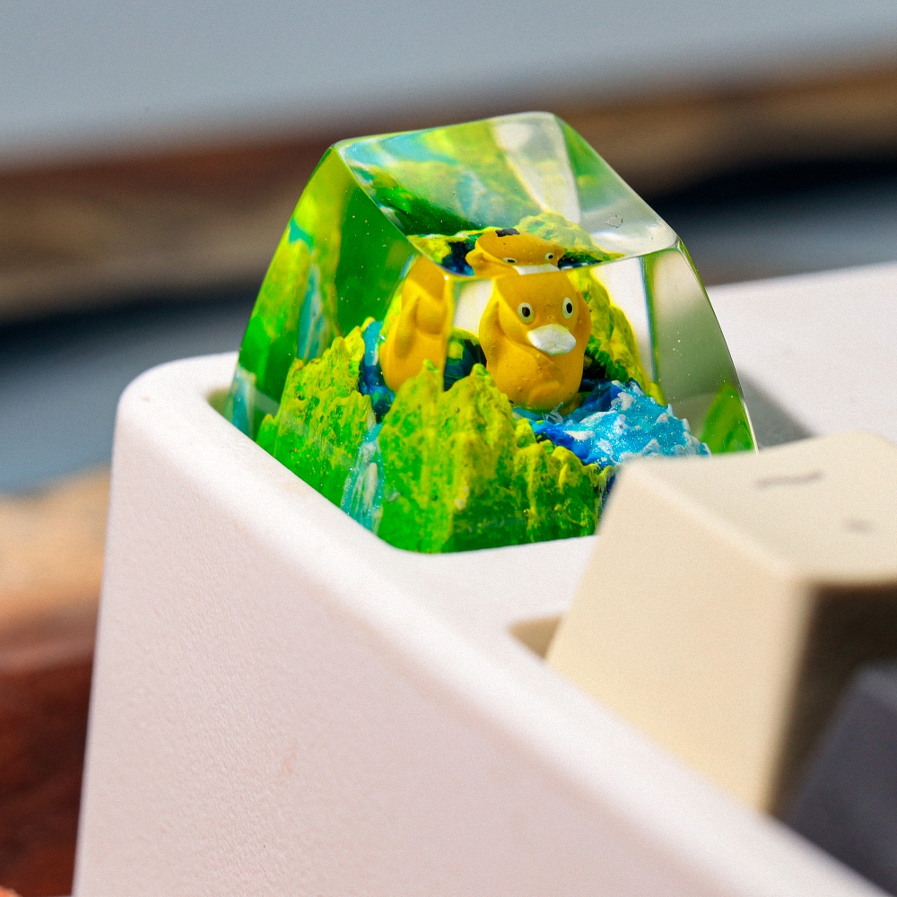 Pokemon - Psyduck Artisan Keycap Breakwooden 3