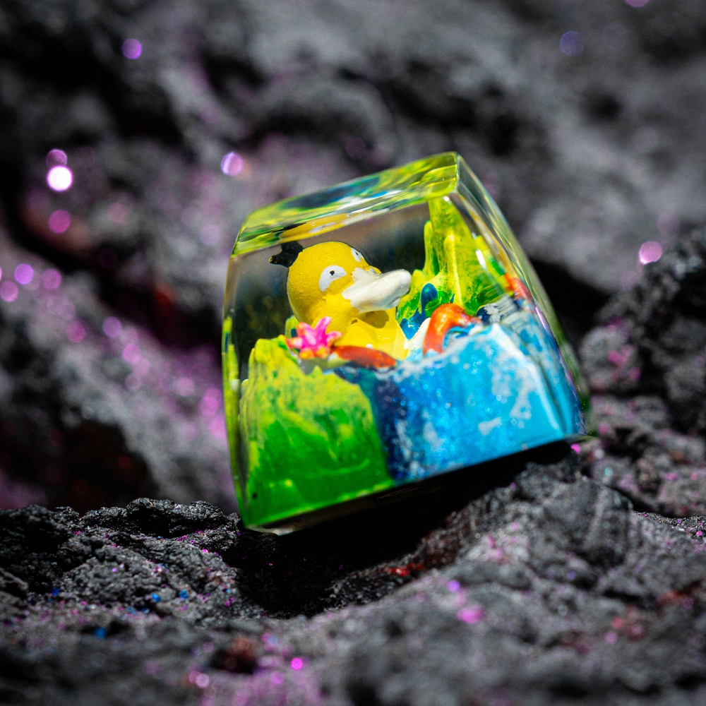 Pokemon - Psyduck Artisan Keycap Breakwooden 4