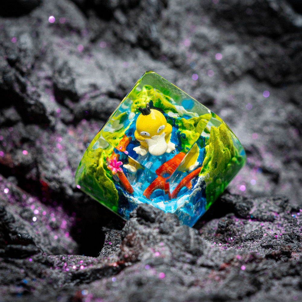 Pokemon - Psyduck Artisan Keycap Breakwooden 4