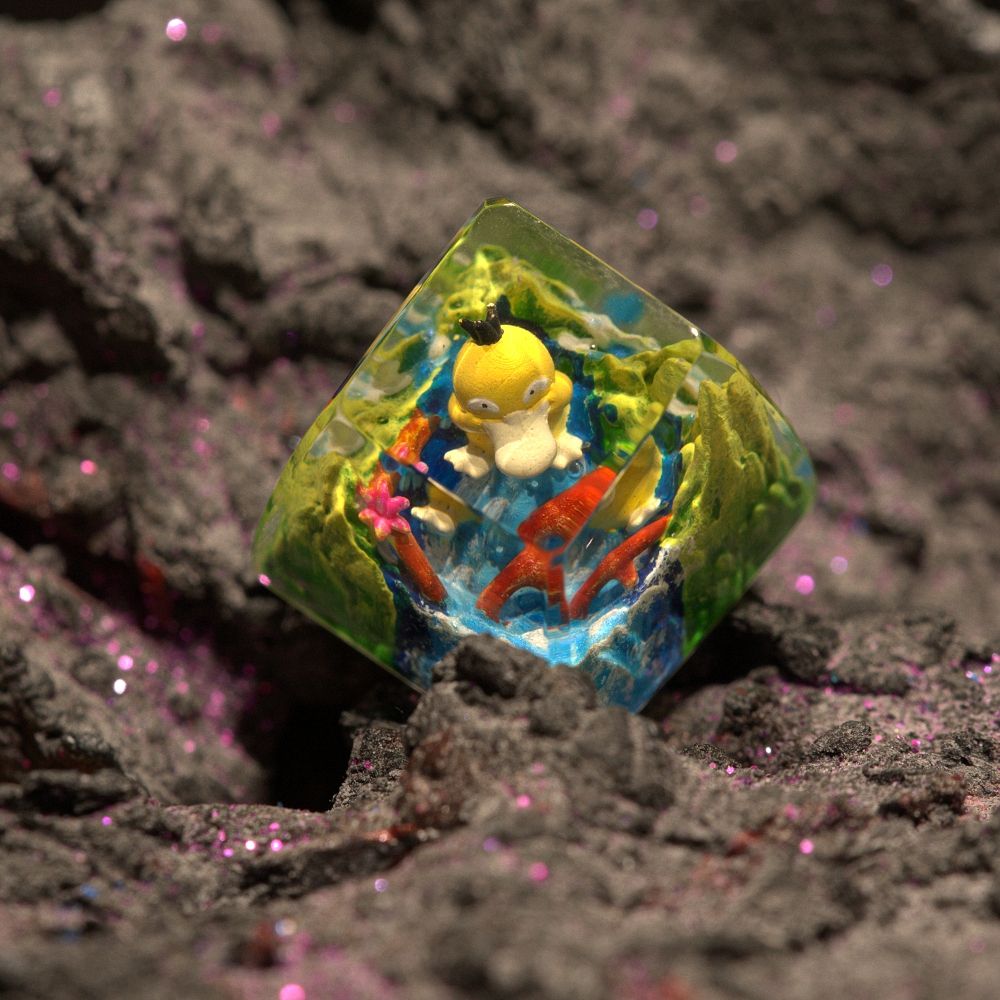 Pokemon - Psyduck Artisan Keycap Breakwooden 4