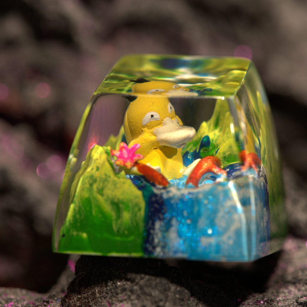 Pokemon - Psyduck Artisan Keycap Breakwooden 4