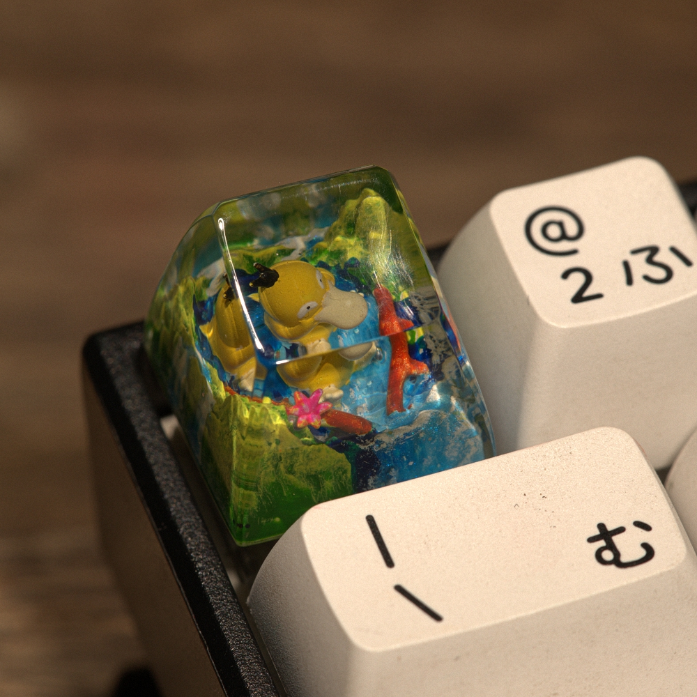 Pokemon - Psyduck Artisan Keycap Breakwooden 5