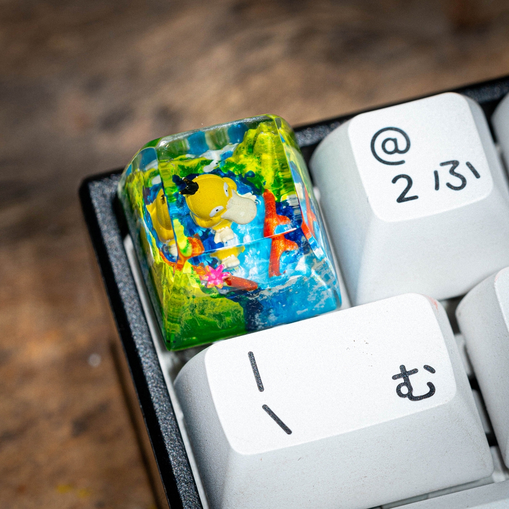 Pokemon - Psyduck Artisan Keycap Breakwooden 5