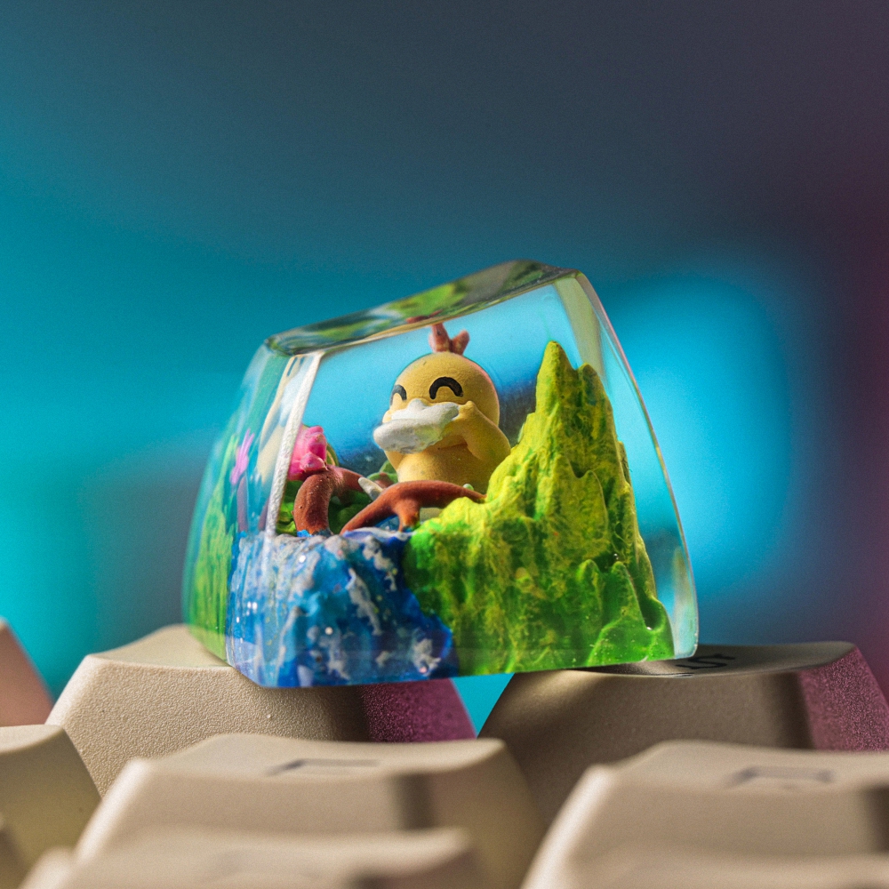Pokemon - Psyduck Artisan Keycap Breakwooden 6