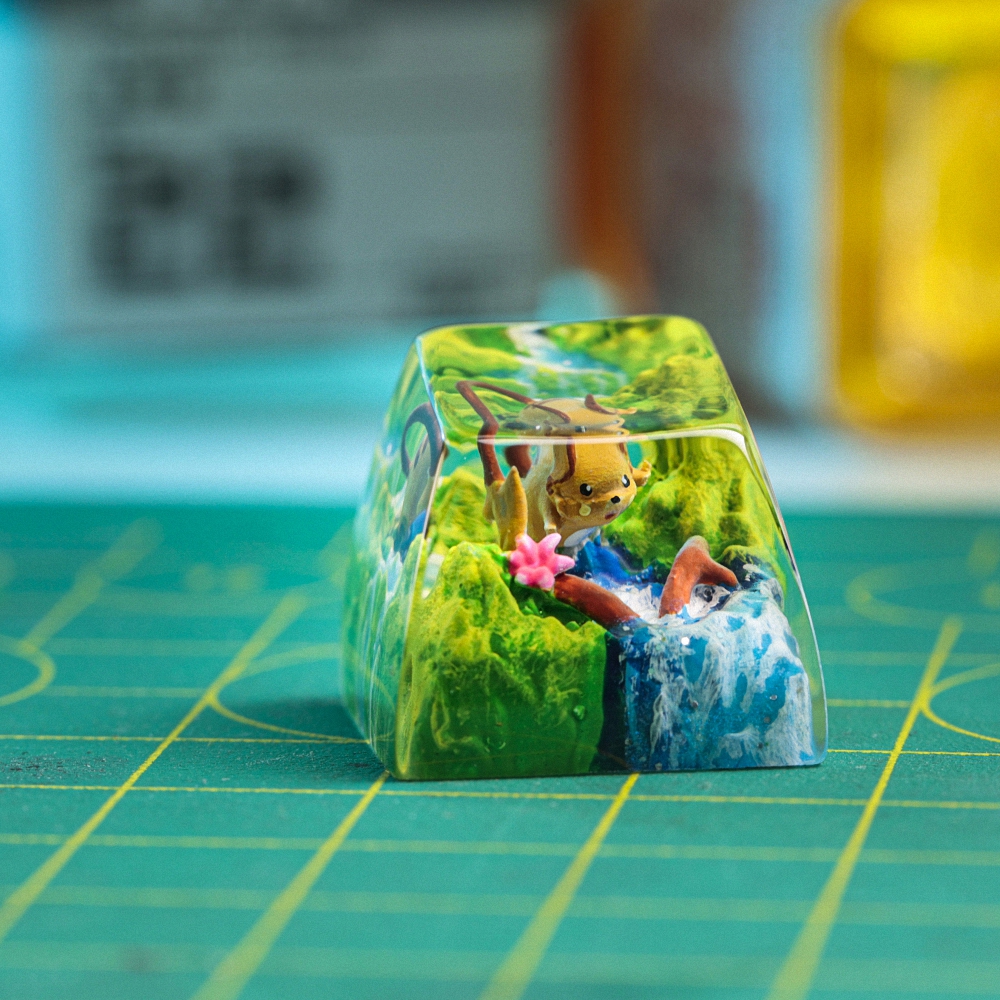 Pokemon - Raichu Artisan Keycap Breakwooden 2