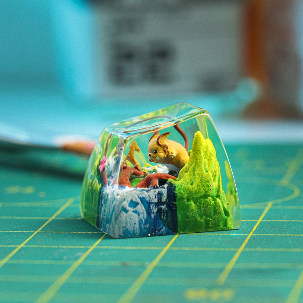 Pokemon - Raichu Artisan Keycap Breakwooden 2