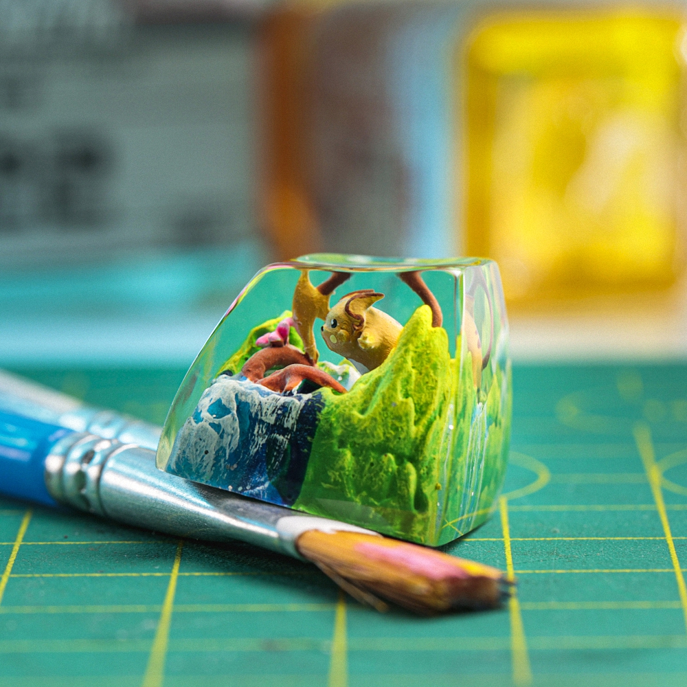 Pokemon - Raichu Artisan Keycap Breakwooden 2