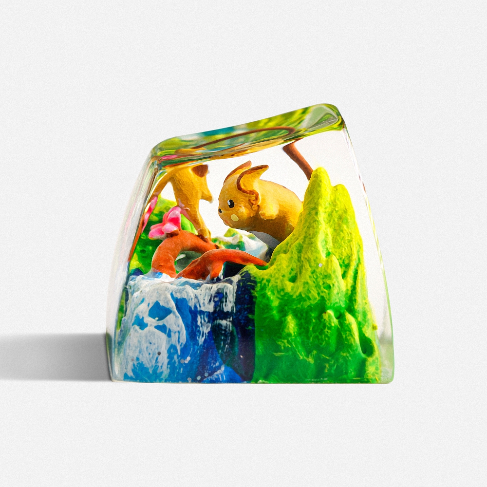 Pokemon - Raichu Artisan Keycap Breakwooden 3