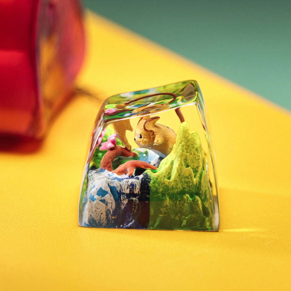 Pokemon - Raichu Artisan Keycap Breakwooden 5